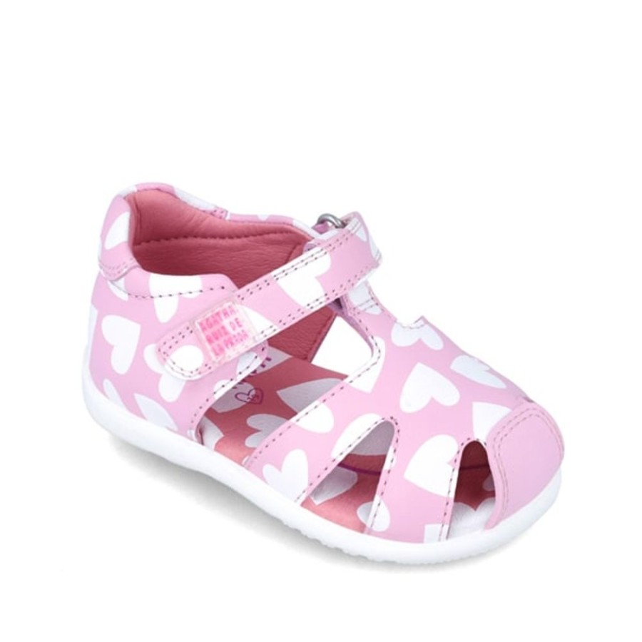 Girl Agatha | Closed Toe Pink Hearts Agatha