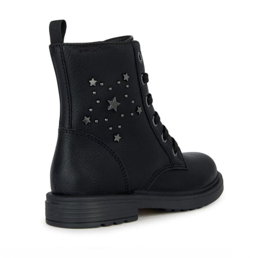 Girl Geox | J Eclair Black Star Boot Geox