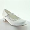 Girl Little People | White Satin Heel Little People