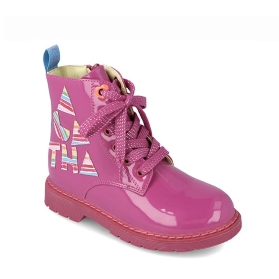 Girl Agatha | Pink Patent Doc Style Agatha