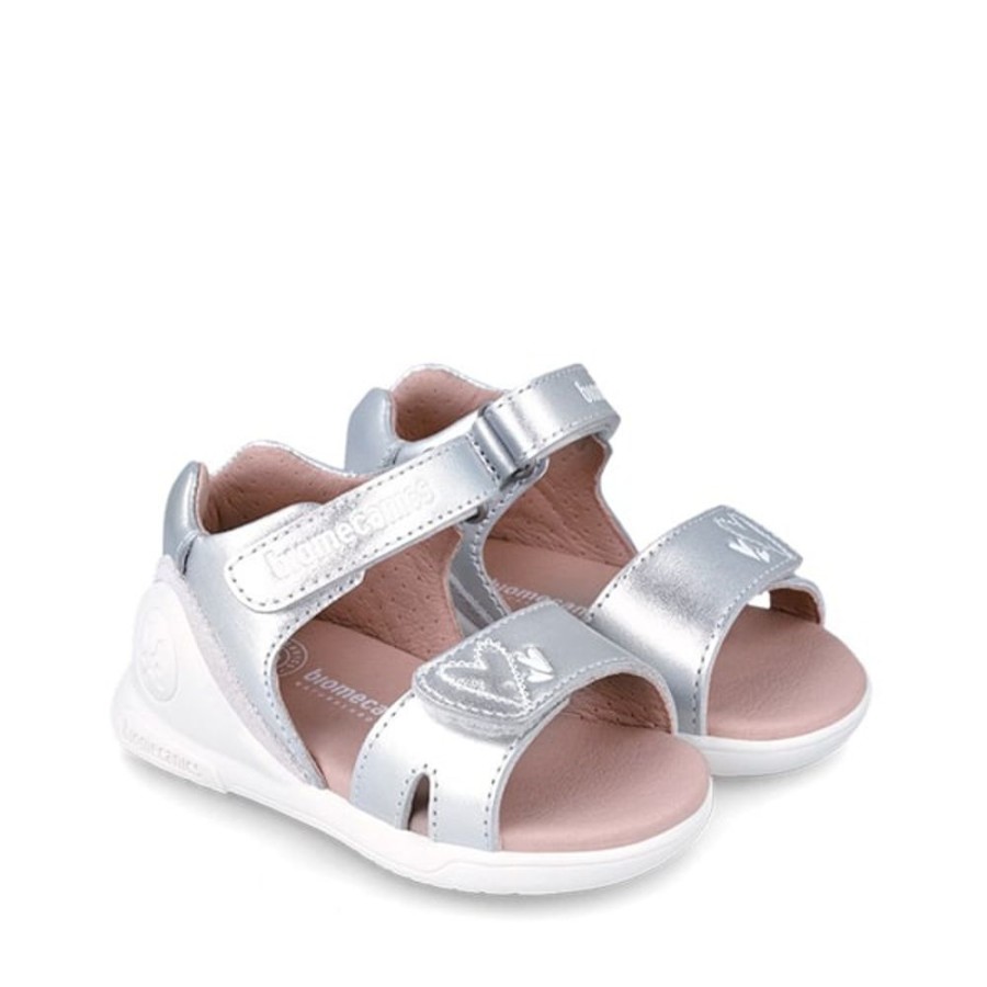 Girl Biomecanics | Silver Open Toe Sandal Biomechanics