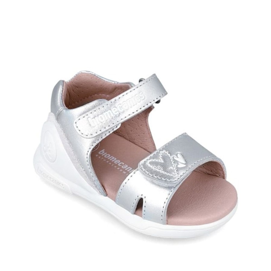 Girl Biomecanics | Silver Open Toe Sandal Biomechanics